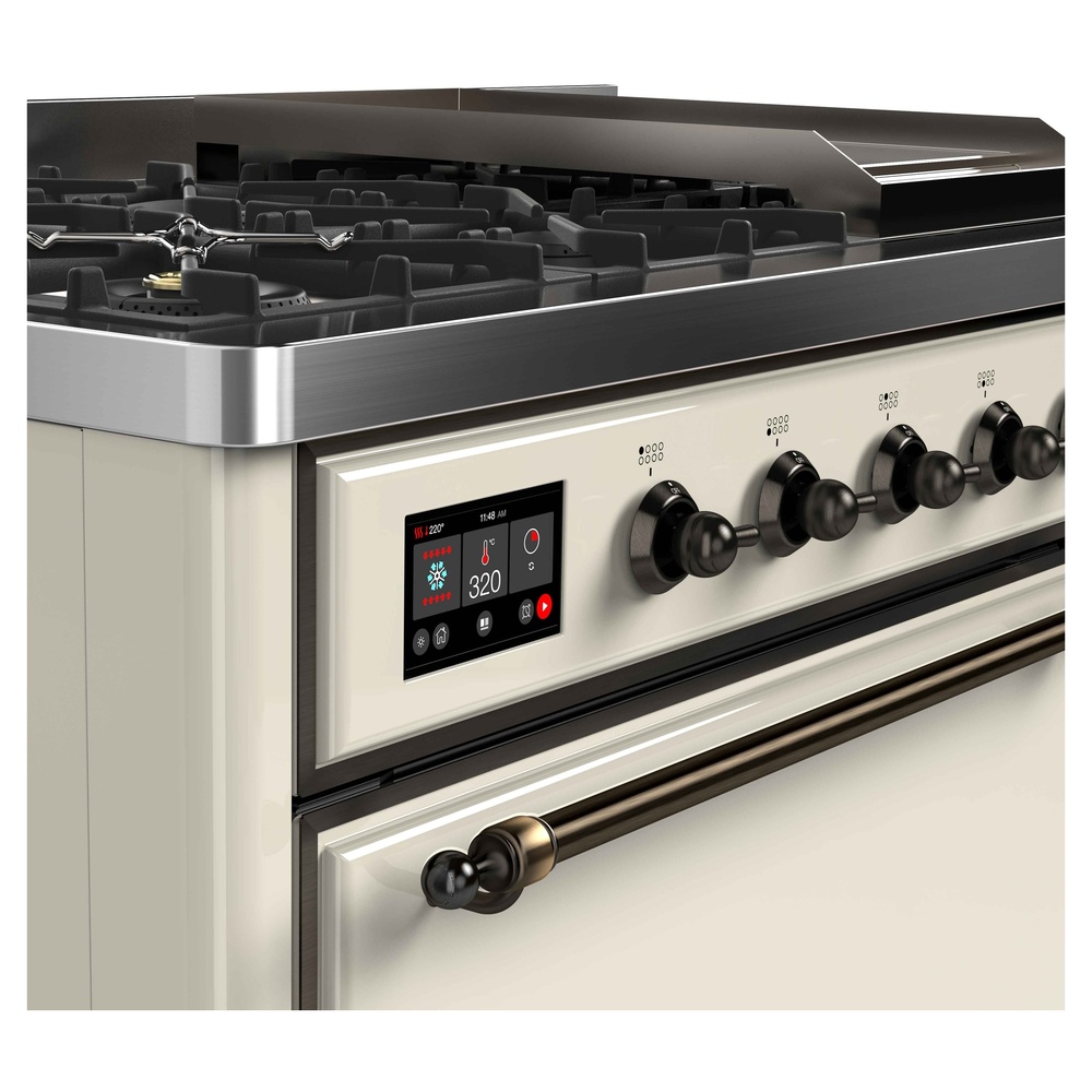 ILVE UM12F Majestic II 48 inch Dual Fuel Range with 8 Burners, Griddle