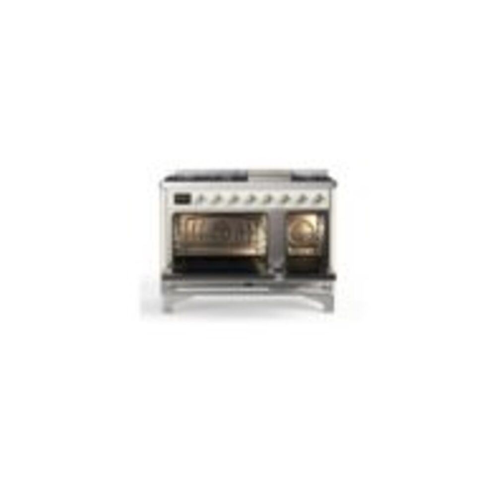 ILVE_UM12FDQNS3AWCLP_Majestic_II_48"_Dual_Fuel_Range_Top_Angle