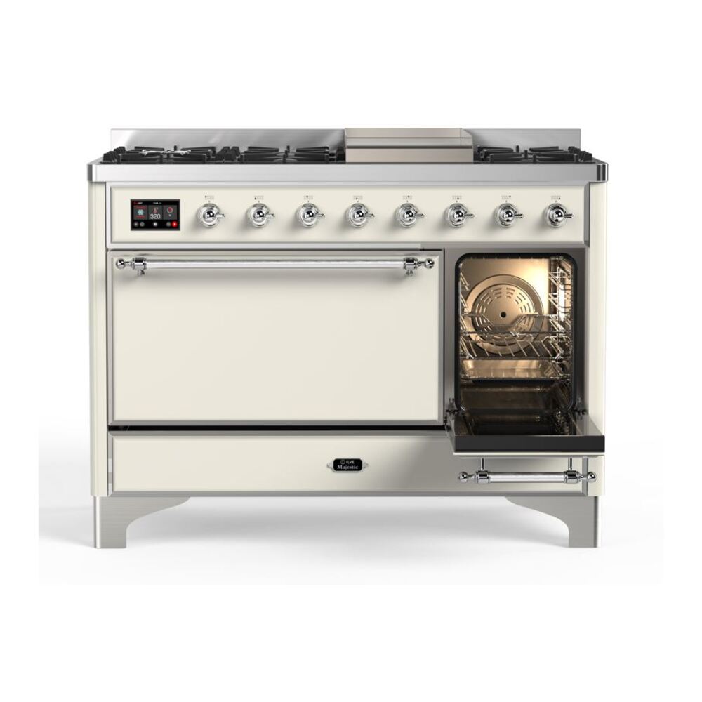 ILVE_UM12FDQNS3AWCLP_Majestic_II_48"_Dual_Fuel_Range_Right_Angle