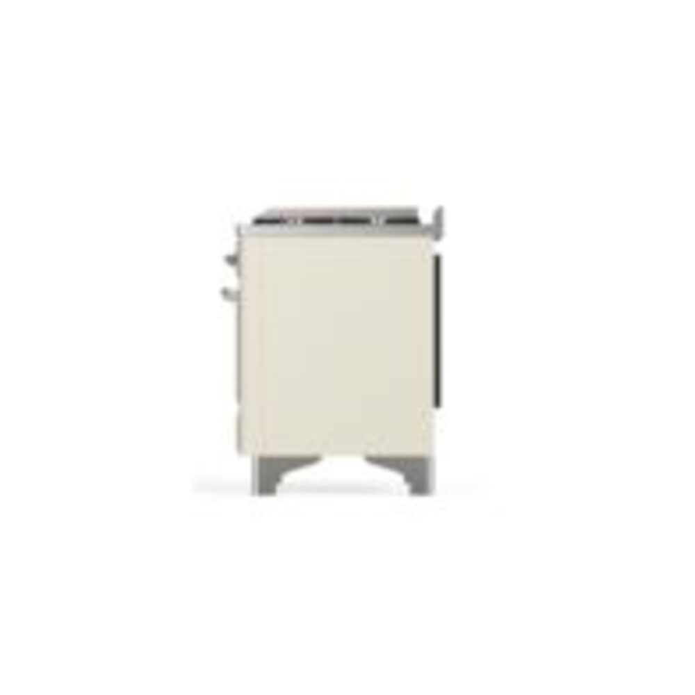 ILVE UM12F Majestic II 48 inch Dual Fuel Range with 8 Black Brass Burners, Griddle