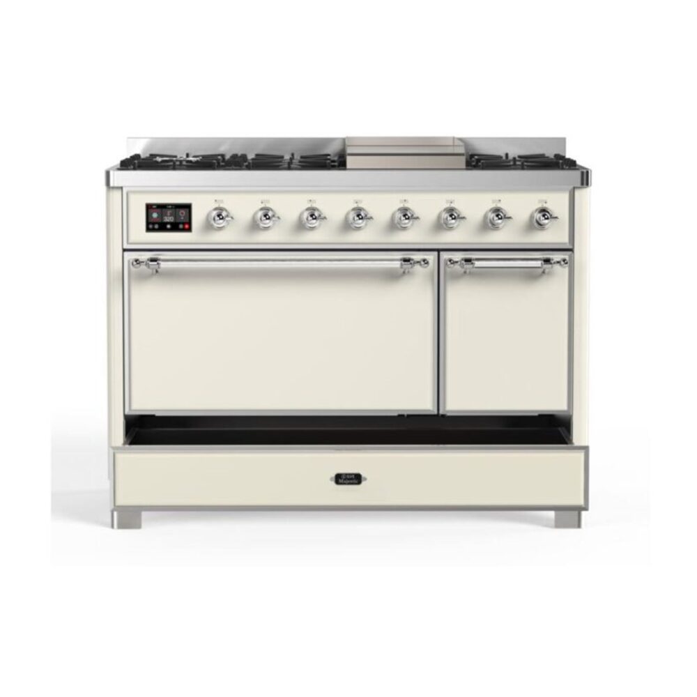 ILVE UM12F Majestic II 48 inch Dual Fuel Range with 8 Burners, Griddle