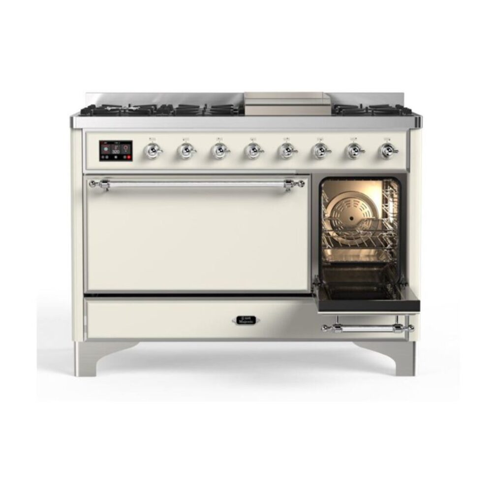 ILVE_UM12FDQNS3AWC_Majestic_II_48"_Dual_Fuel_Range_Right_Angle
