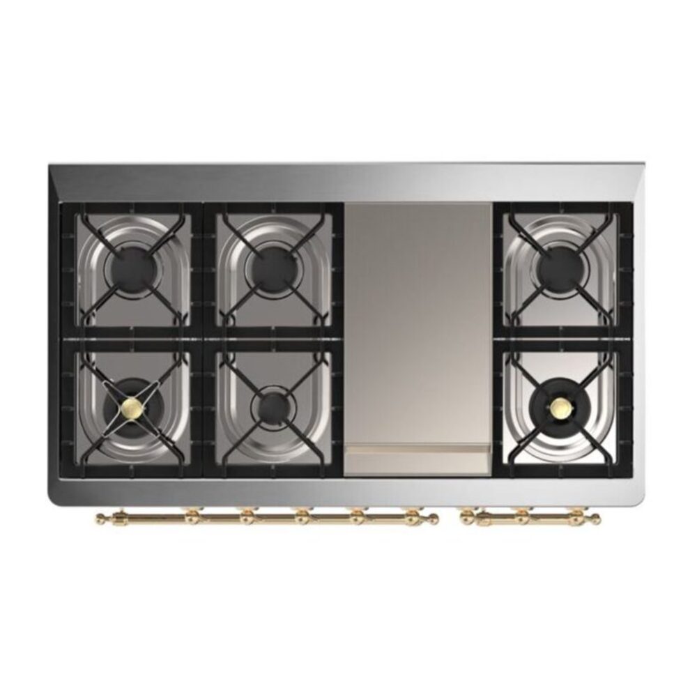ILVE UM12F Majestic II 48 inch Dual Fuel Range with 8 Burners, Griddle