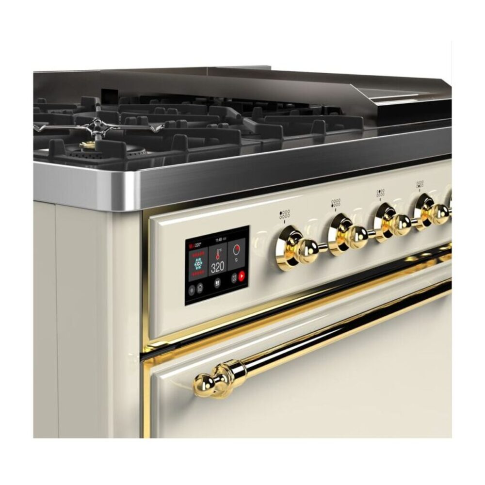 ILVE UM12F Majestic II 48 inch Dual Fuel Range with 8 Burners, Griddle