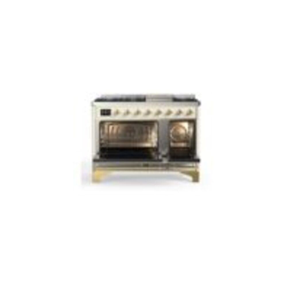 ILVE_UM12FDQNS3AWGLP_Majestic_II_48"_Dual_Fuel_Range_Top_Angle