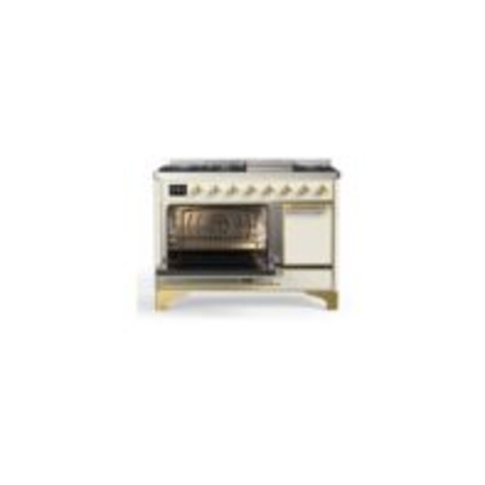 ILVE_UM12FDQNS3AWGLP_Majestic_II_48"_Dual_Fuel_Range_Left_Angle