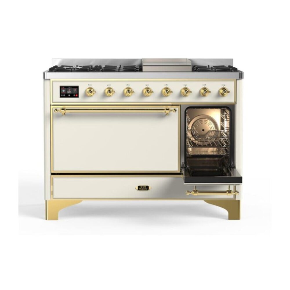 ILVE_UM12FDQNS3AWGLP_Majestic_II_48"_Dual_Fuel_Range_Right_Angle