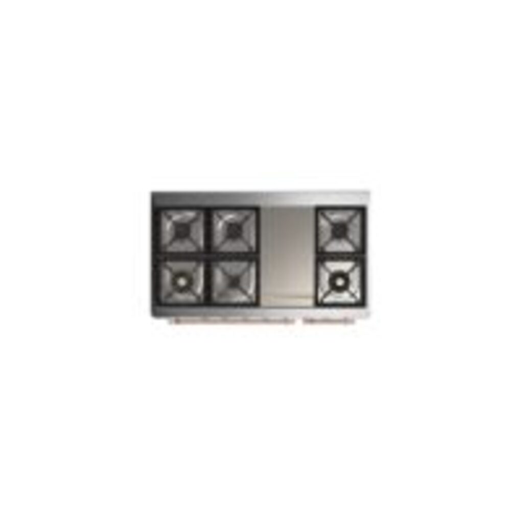 ILVE UM12F Majestic II 48 inch Dual Fuel Range with 8 Burners, Griddle
