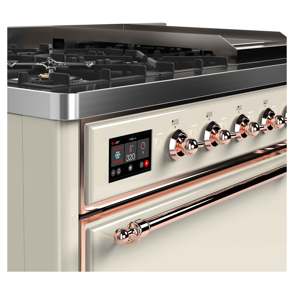 ILVE UM12F Majestic II 48 inch Dual Fuel Range with 8 Burners, Griddle