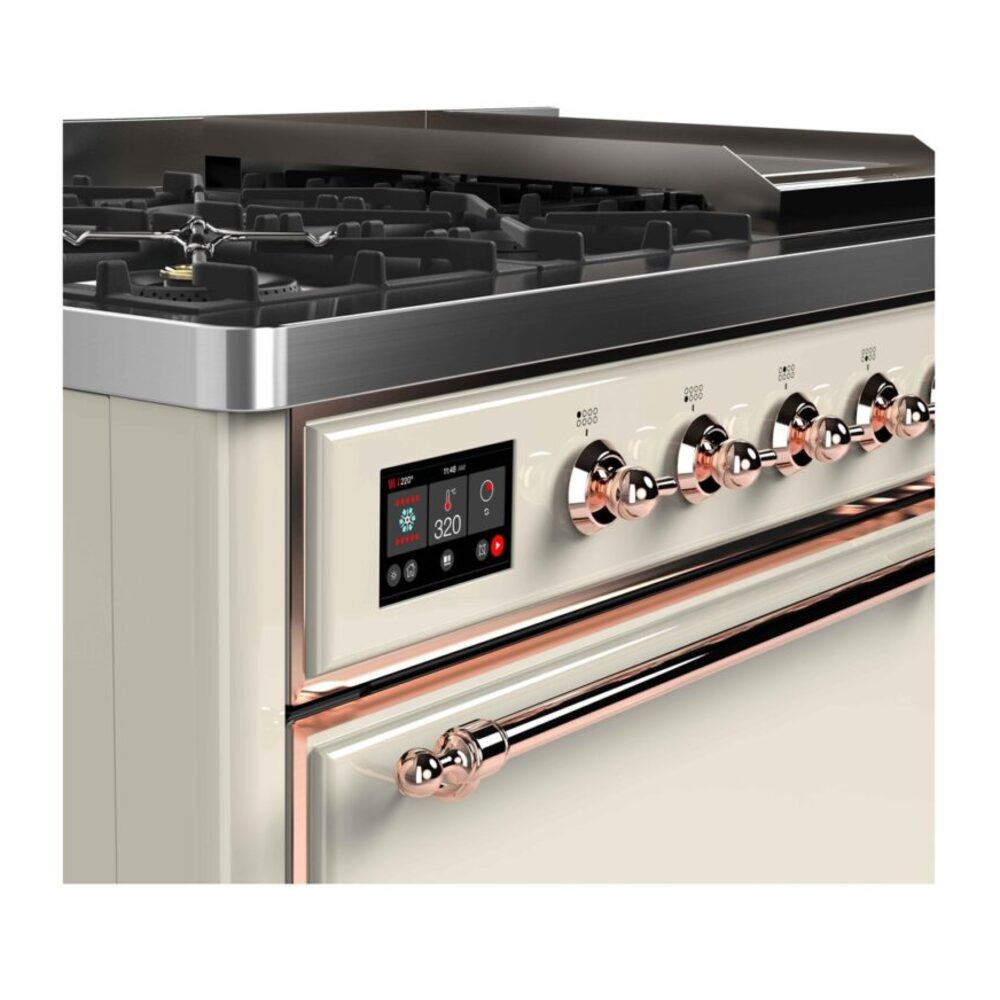 ILVE UM12F Majestic II 48 inch Dual Fuel Range with 8 Burners, Griddle