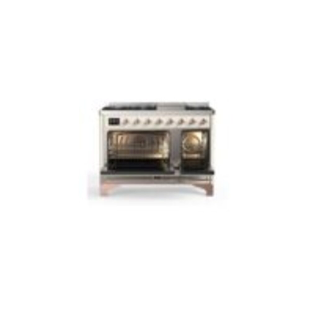 ILVE_UM12FDQNS3AWPLP_Majestic_II_48"_Dual_Fuel_Range_Top_Angle