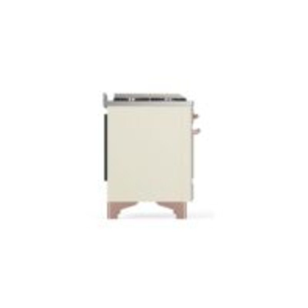 ILVE UM12F Majestic II 48 inch Dual Fuel Range with 8 Black Brass Burners, Griddle