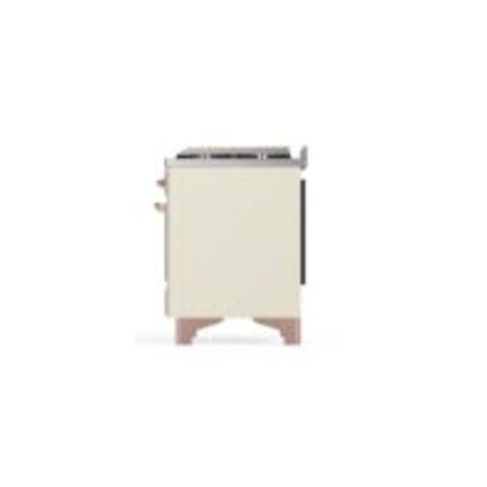 ILVE UM12F Majestic II 48 inch Dual Fuel Range with 8 Black Brass Burners, Griddle