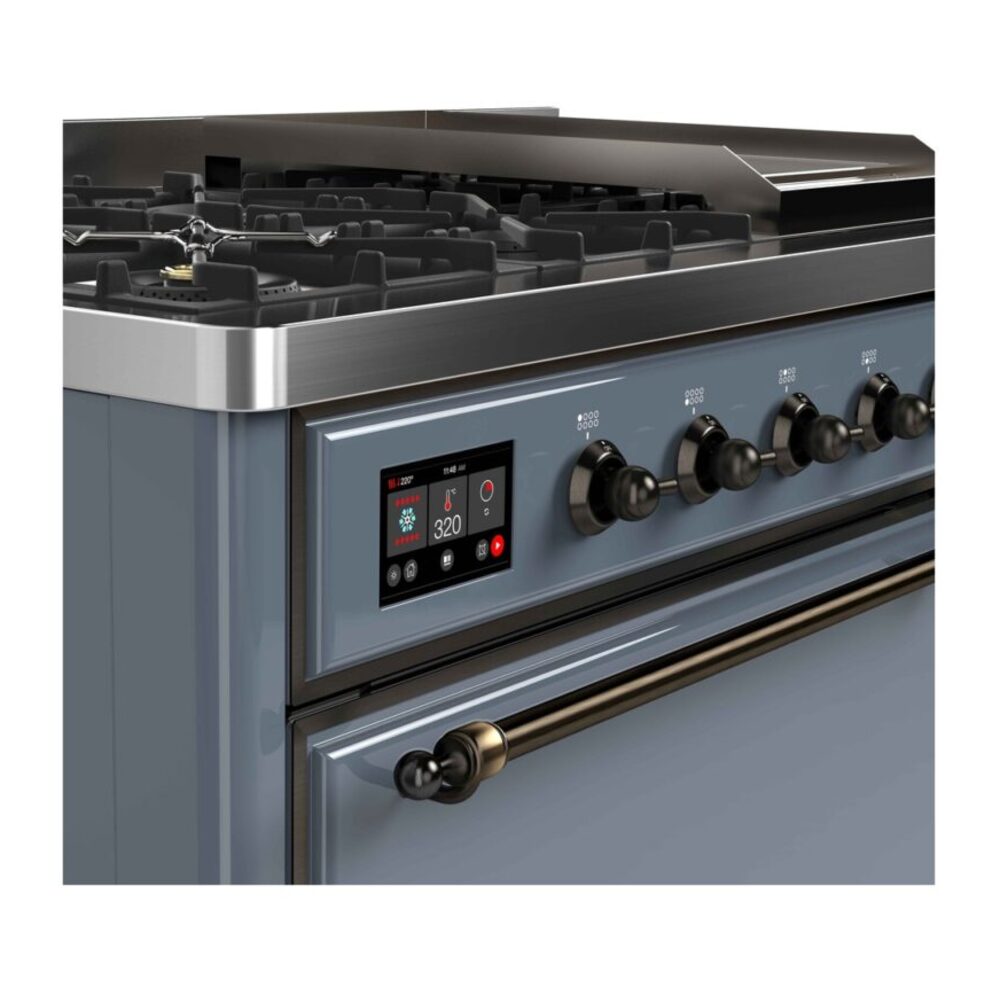 ILVE UM12F Majestic II 48 inch Dual Fuel Range with 8 Burners, Griddle