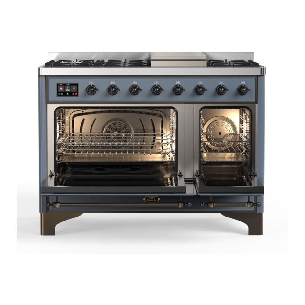 ILVE_UM12FDQNS3BGB_Majestic_II_48_Dual_Fuel_Range_Top_Angle