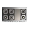 ILVE UM12F Majestic II 48 inch Dual Fuel Range with 8 Burners, Griddle