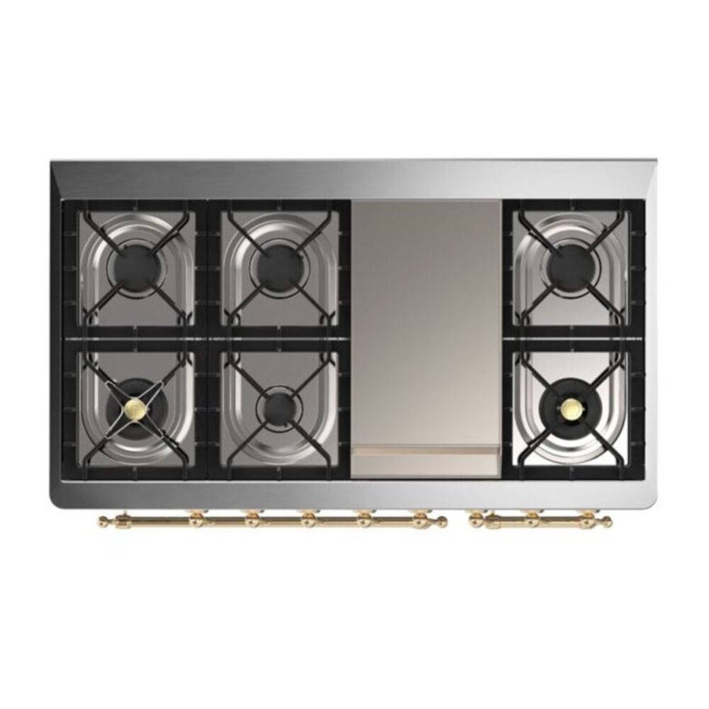 ILVE UM12F Majestic II 48 inch Dual Fuel Range with 8 Burners, Griddle
