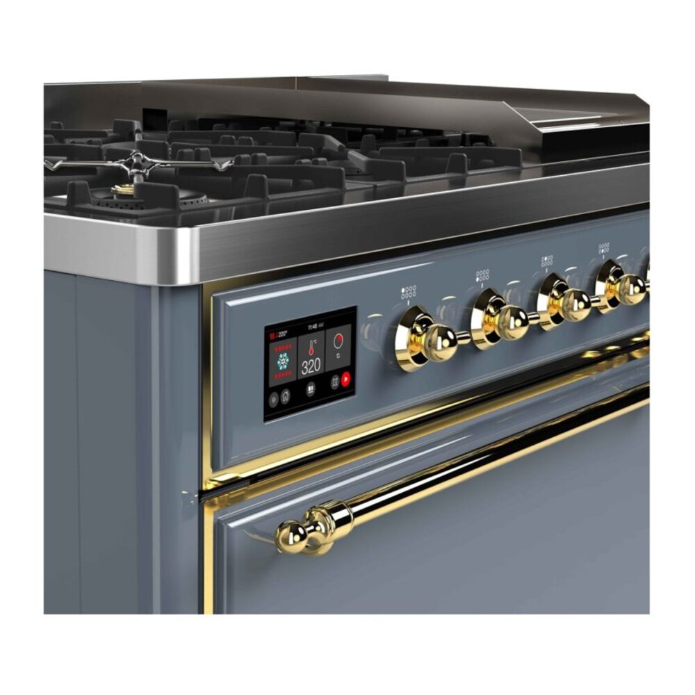 ILVE UM12F Majestic II 48 inch Dual Fuel Range with 8 Burners, Griddle