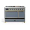 ILVE UM12F Majestic II 48 inch Dual Fuel Range with 8 Burners, Griddle