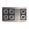 ILVE UM12F Majestic II 48 inch Dual Fuel Range with 8 Burners, Griddle