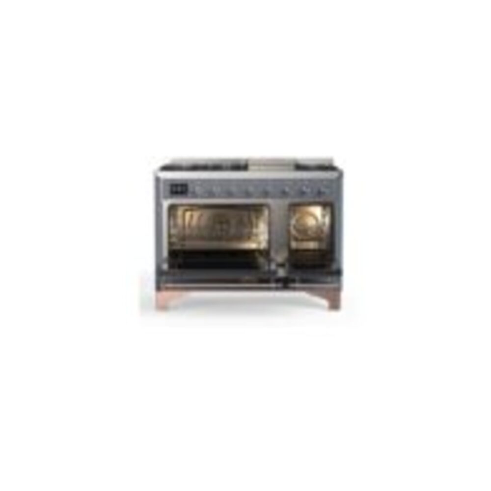 ILVE_UM12FDQNS3BGPLP_Majestic_II_48"_Dual_Fuel_Range_Top_Angle