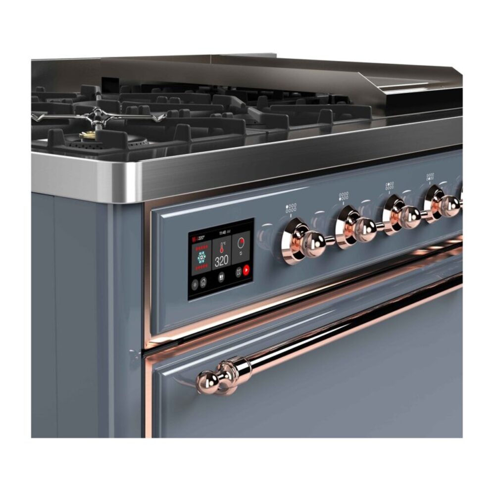 ILVE UM12F Majestic II 48 inch Dual Fuel Range with 8 Burners, Griddle