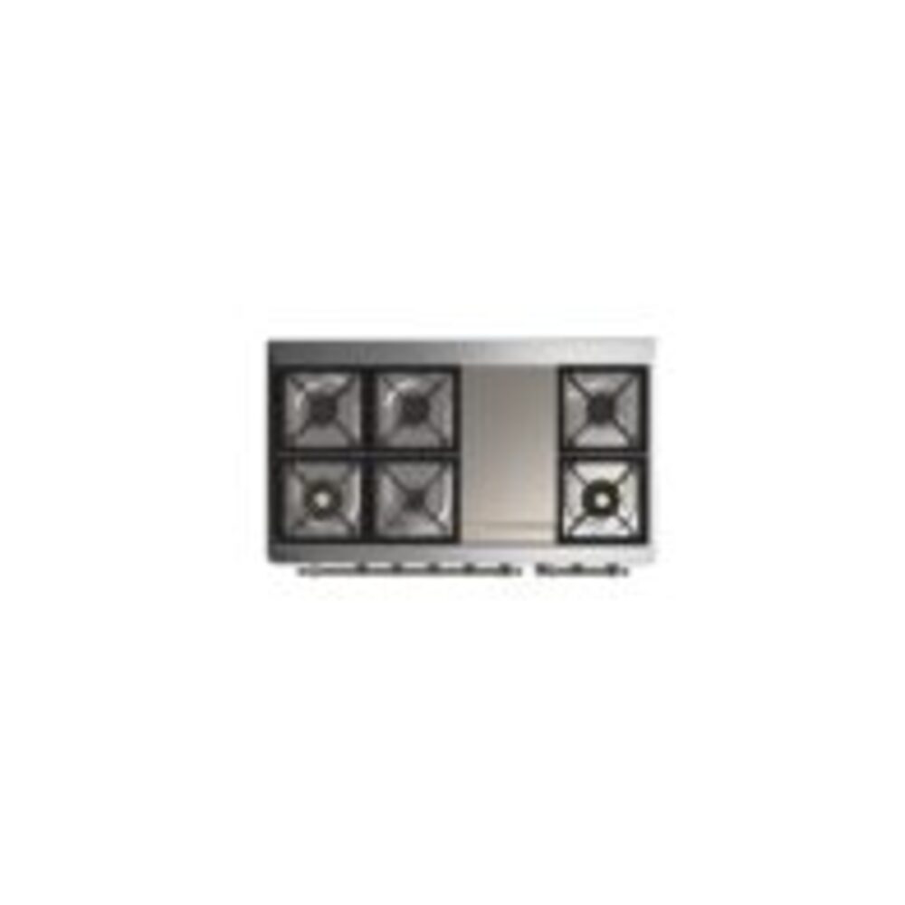 ILVE UM12F Majestic II 48 inch Dual Fuel Range with 8 Burners, Griddle