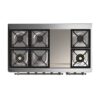 ILVE UM12F Majestic II 48 inch Dual Fuel Range with 8 Burners, Griddle