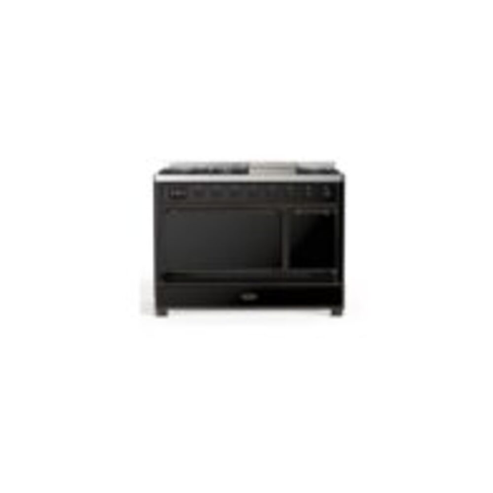 ILVE_UM12FDQNS3BKB_Majestic_II_48"_Dual_Fuel_Range_Right_Angle