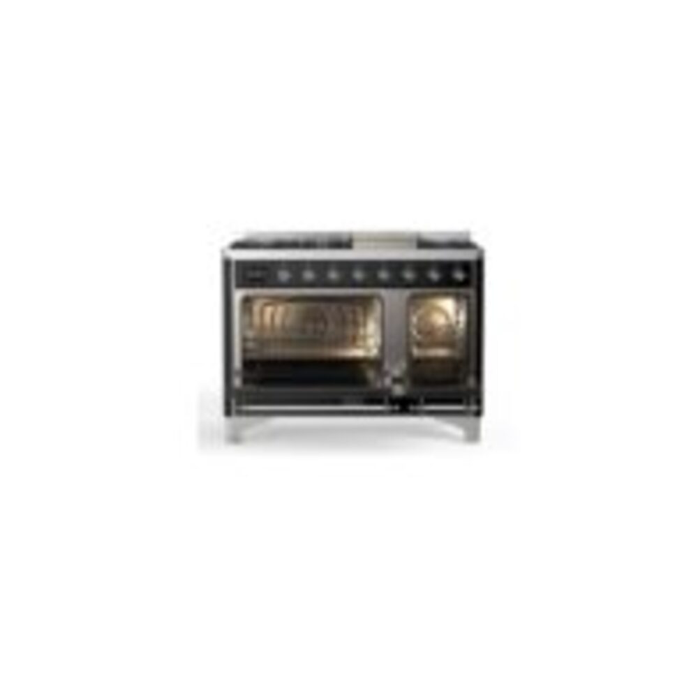 ILVE_UM12FDQNS3BKCLP_Majestic_II_48"_Dual_Fuel_Range_Top_Angle