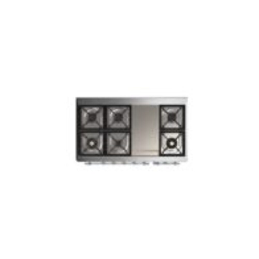 ILVE UM12F Majestic II 48 inch Dual Fuel Range with 8 Burners, Griddle