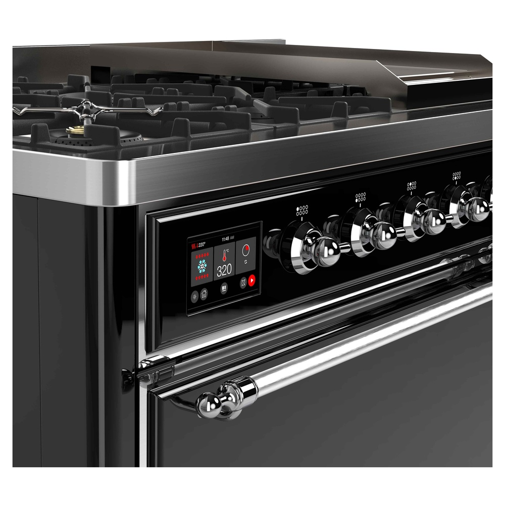 ILVE UM12F Majestic II 48 inch Dual Fuel Range with 8 Burners, Griddle