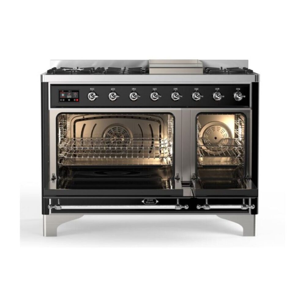 ILVE_UM12FDQNS3BKC_Majestic_II_48_Dual_Fuel_Range_Top_Angle