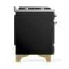 ILVE UM12F Majestic II 48 inch Dual Fuel Range with 8 Black Brass Burners, Griddle