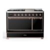 ILVE UM12F Majestic II 48 inch Dual Fuel Range with 8 Burners, Griddle