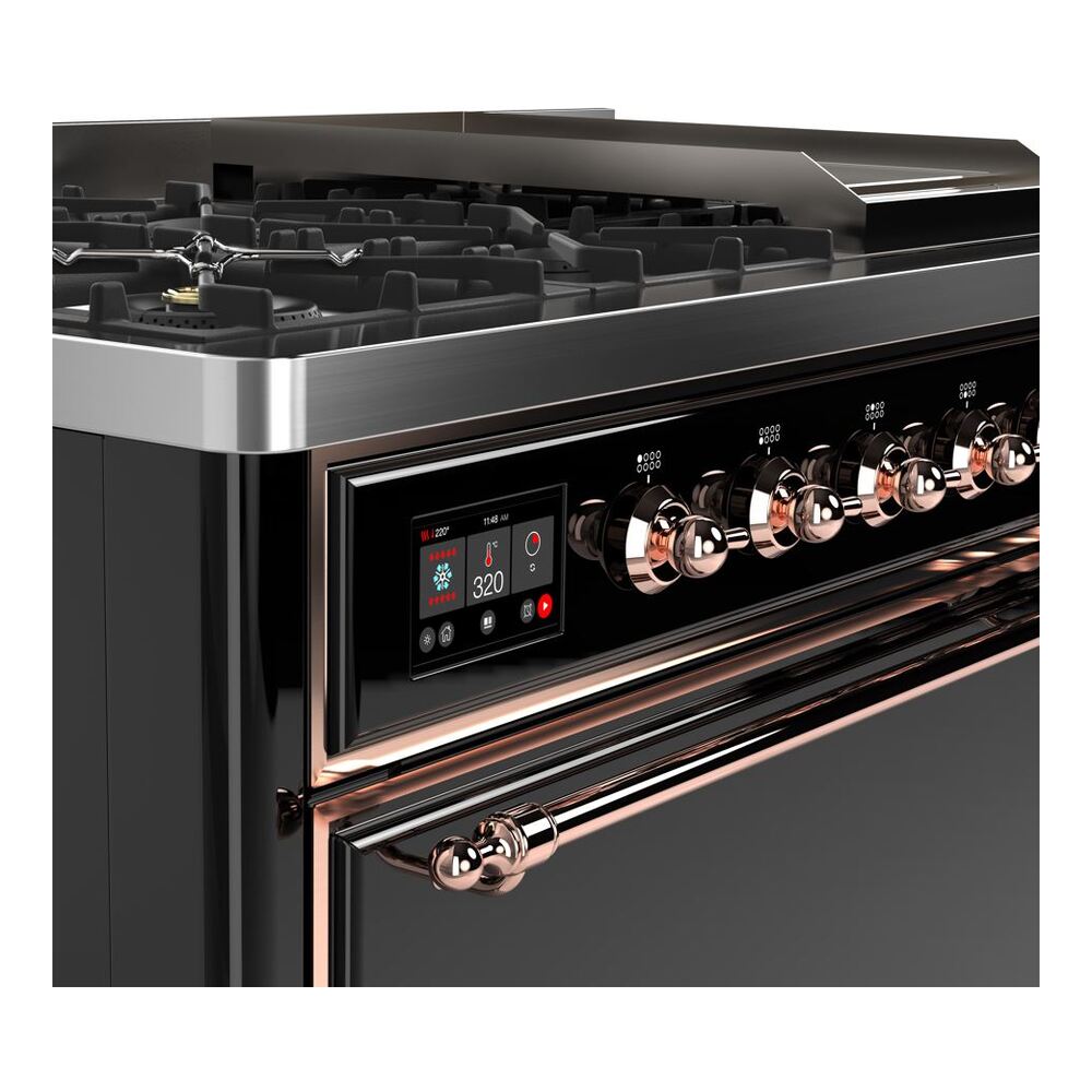 ILVE UM12F Majestic II 48 inch Dual Fuel Range with 8 Burners, Griddle
