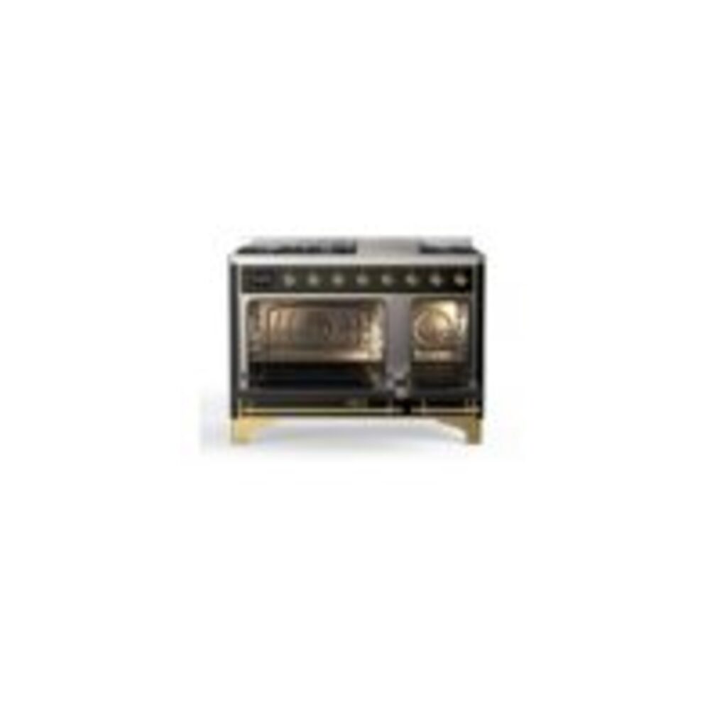 ILVE_UM12FDQNS3BKPLP_Majestic_II_48"_Dual_Fuel_Range_Top_Angle