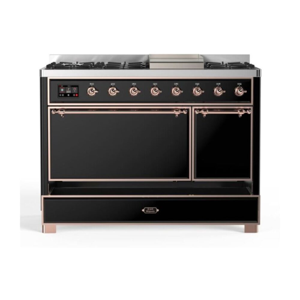 ILVE UM12F Majestic II 48 inch Dual Fuel Range with 8 Burners, Griddle