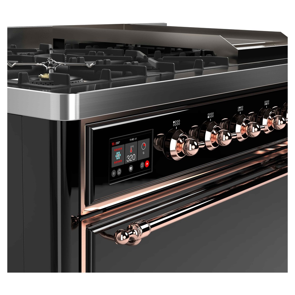 ILVE UM12F Majestic II 48 inch Dual Fuel Range with 8 Burners, Griddle