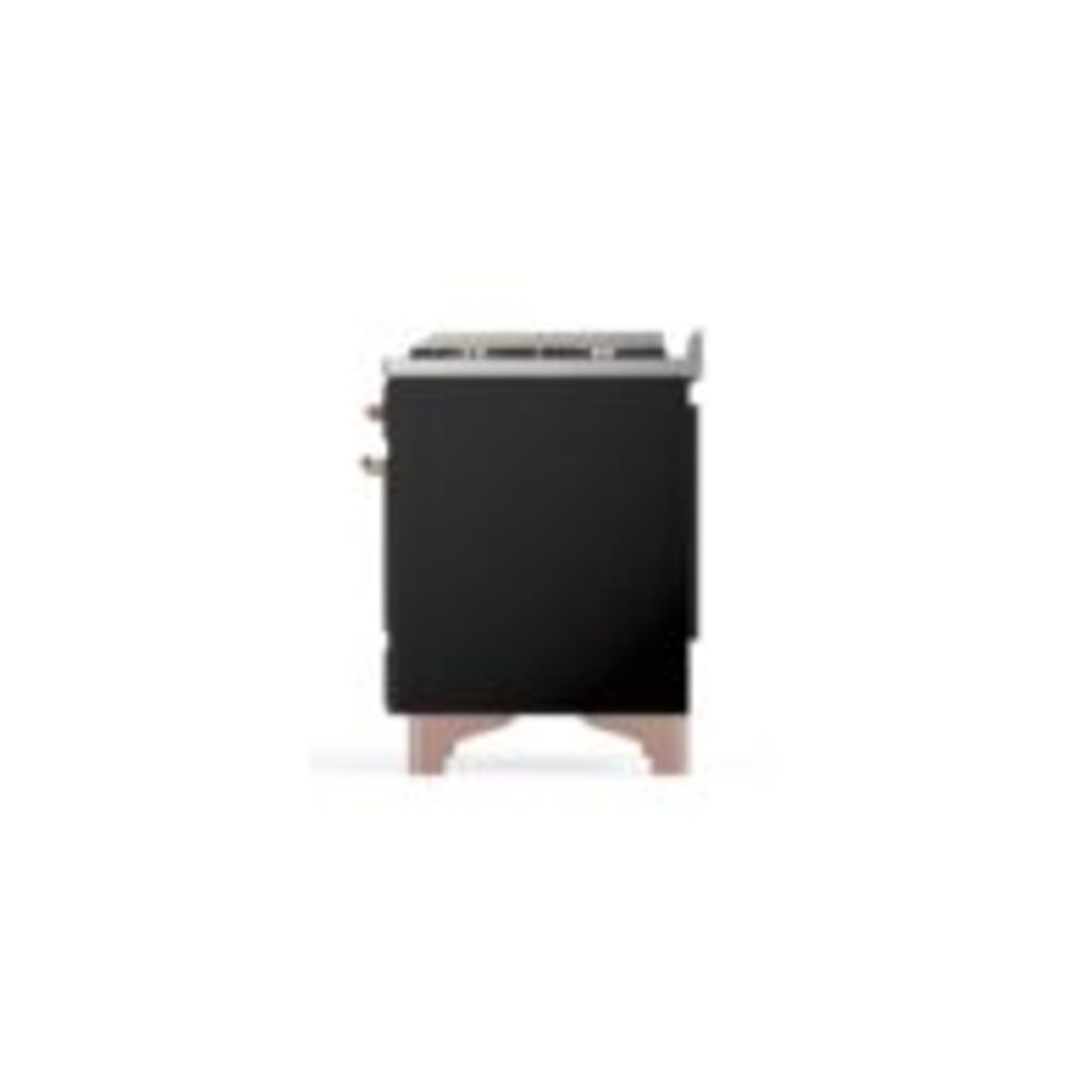 ILVE UM12F Majestic II 48 inch Dual Fuel Range with 8 Black Brass Burners, Griddle