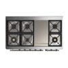ILVE UM12F Majestic II 48 inch Dual Fuel Range with 8 Burners, Griddle