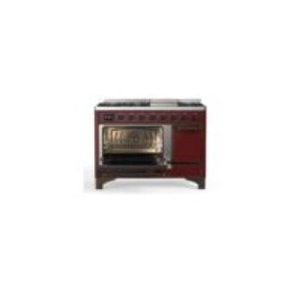 ILVE_UM12FDQNS3BUBLP_Majestic_II_48"_Dual_Fuel_Range_Left_Angle