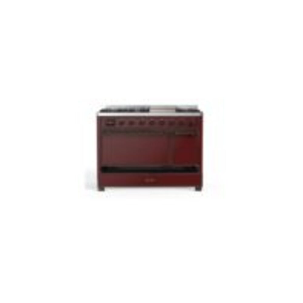 ILVE UM12F Majestic II 48 inch Dual Fuel Range with 8 Burners, Griddle