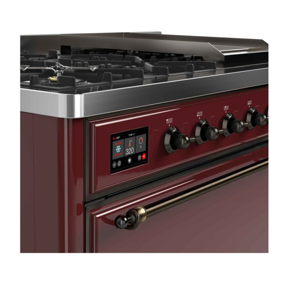 ILVE UM12F Majestic II 48 inch Dual Fuel Range with 8 Burners, Griddle