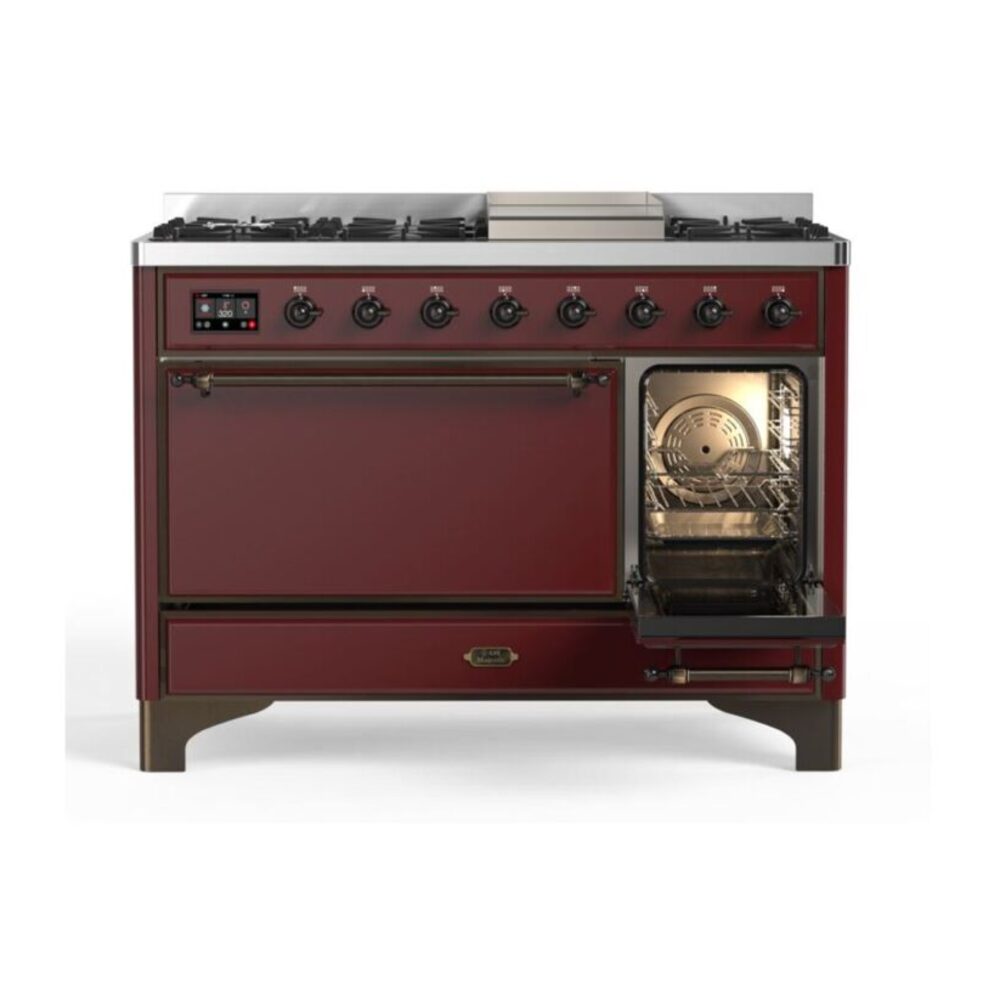 ILVE_UM12FDQNS3BUB_Majestic_II_48"_Dual_Fuel_Range_Right_Angle