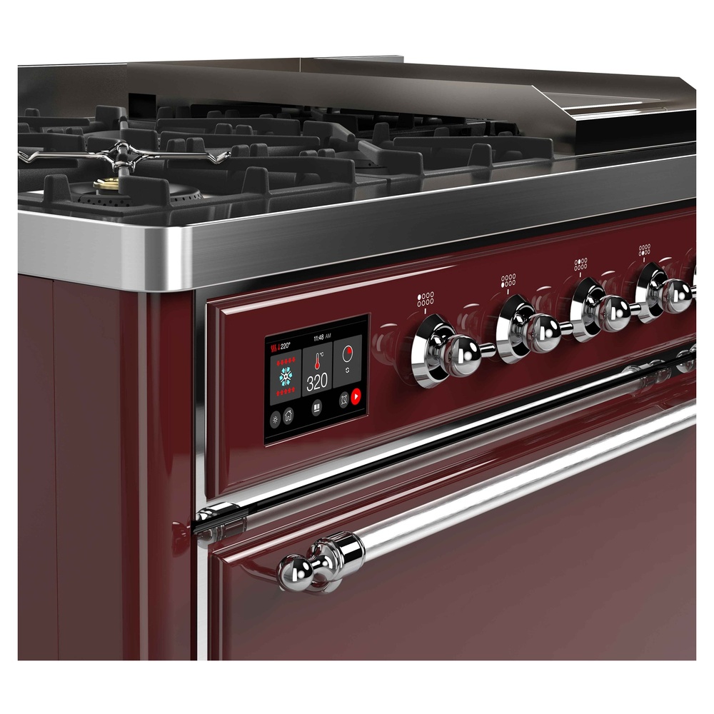 ILVE UM12F Majestic II 48 inch Dual Fuel Range with 8 Burners, Griddle