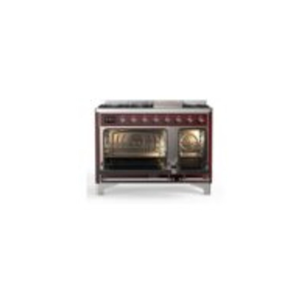 ILVE_UM12FDQNS3BUCLP_Majestic_II_48"_Dual_Fuel_Range_Top_Angle