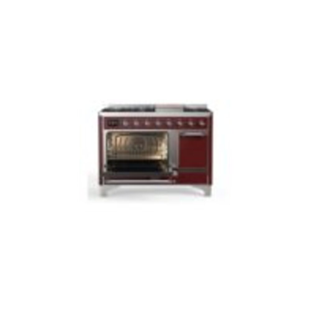 ILVE_UM12FDQNS3BUCLP_Majestic_II_48"_Dual_Fuel_Range_Left_Angle