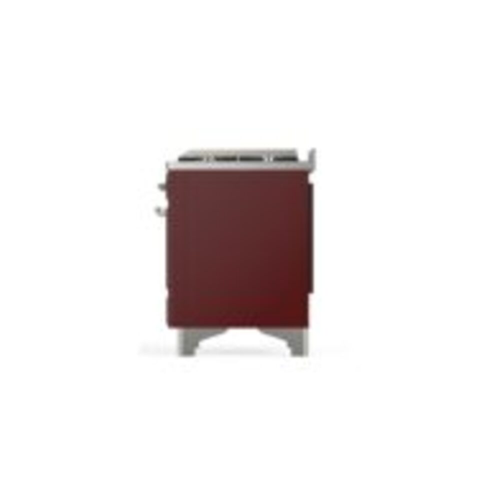 ILVE UM12F Majestic II 48 inch Dual Fuel Range with 8 Black Brass Burners, Griddle