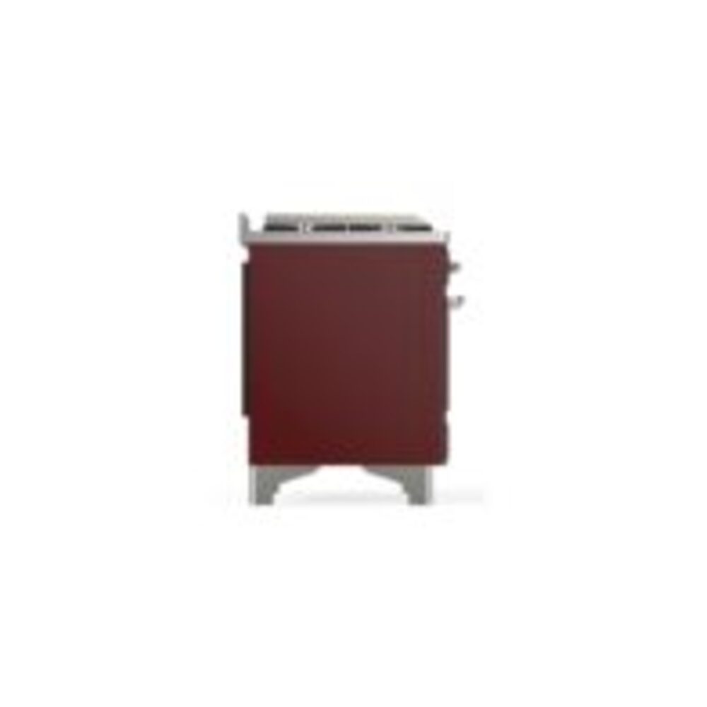 ILVE UM12F Majestic II 48 inch Dual Fuel Range with 8 Black Brass Burners, Griddle